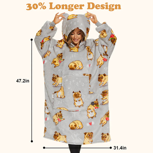 Upgraded Design: The New-Arrival Extra-long Wearable Blanket Is 30% Longer Than Others
