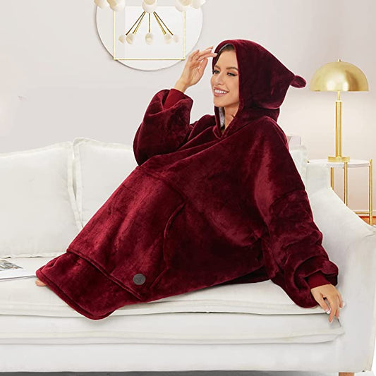 Spending Leisure Time With Wearable Blanket