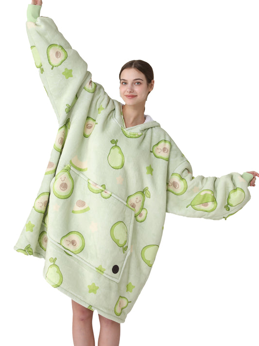 Green Avocado Blanket Hoodie