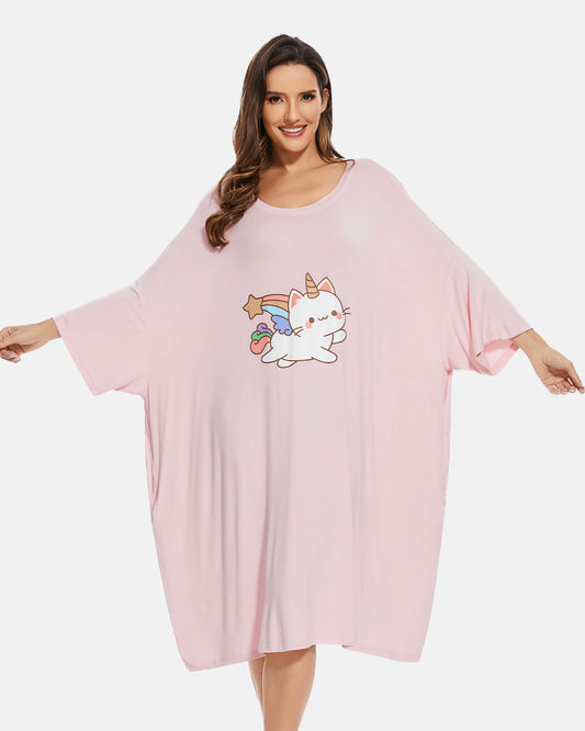 Three Poodle Pink Unicorn Sleep Tee
