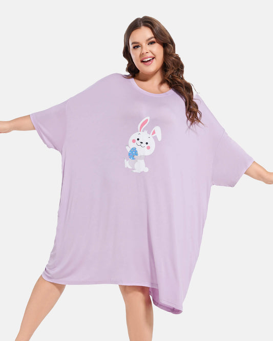 Three Poodle Purple Bunny Sleep Tee