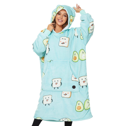 Avocado Extra-Long Blanket Hoodie