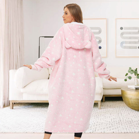 [2-Pack] Extra-long Wearable Blanket Hoodie for Adults