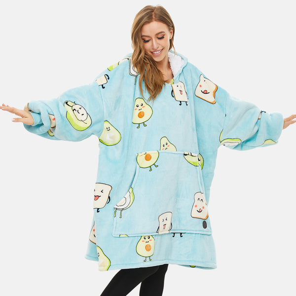 Avocado Wearable Blanket Hoodie for Adults