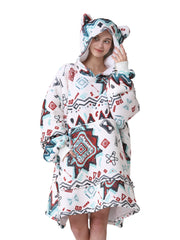 Bohemia Blue Blanket Hoodie
