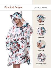 Bohemia Blue Blanket Hoodie
