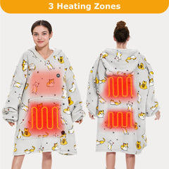 Cat Heated Wearable Blanket Hoodie for Adults