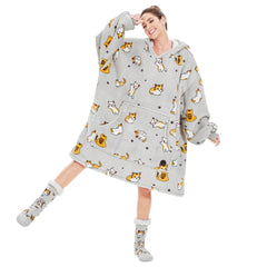 Cat Blanket Hoodie & Socks Bundle