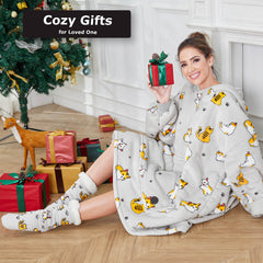 Cat Blanket Hoodie & Socks Bundle