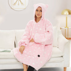 Luminous Pink Blanket Hoodie