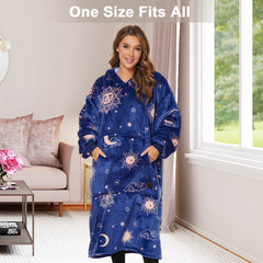 Starry Night Extra-Long Blanket Hoodie