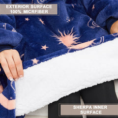 Starry Night Extra-Long Blanket Hoodie