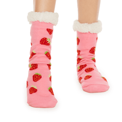 Strawberry Sherpa Socks