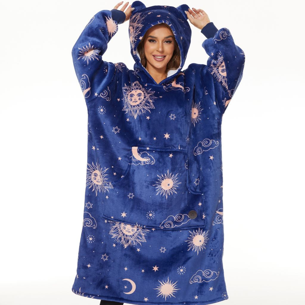 Starry Night Extra-Long Blanket Hoodie