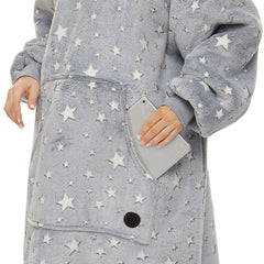 Luminous Grey Extra-Long Blanket Hoodie