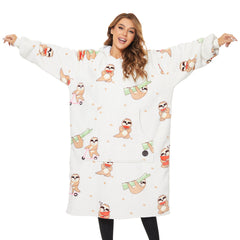 Sloth Extra-Long Blanket Hoodie