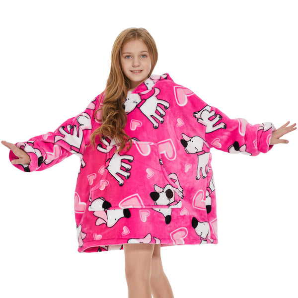 Love&Dog Wearable Blanket Hoodie for Kids