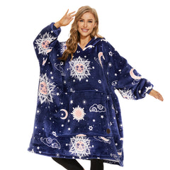 Luminous Starry Night Blanket Hoodie