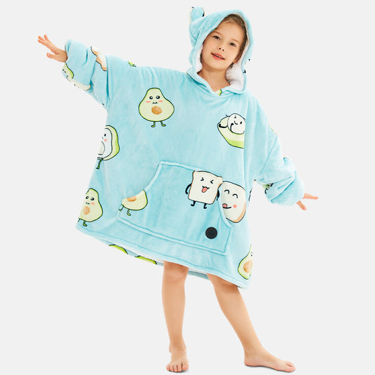 Avocado Wearable Blanket Hoodie for Kids