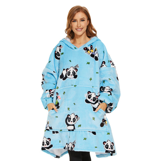 Kungfu Panda Wearable Blanket Hoodie for Adults