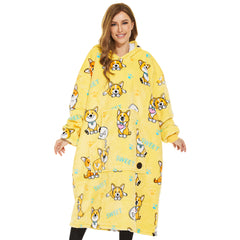 Corgi Extra-Long Blanket Hoodie