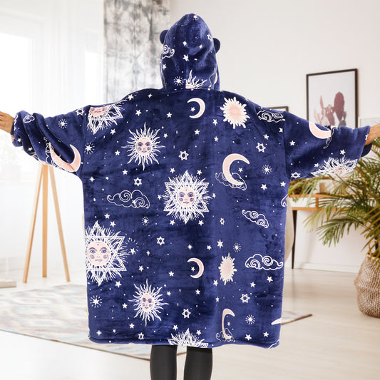 Luminous Starry Night Blanket Hoodie