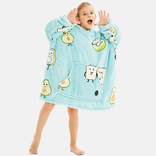 Avocado Wearable Blanket Hoodie for Kids