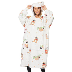 Sloth Extra-Long Blanket Hoodie