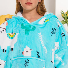 Alpaca Wearable Blanket Hoodie for Kids