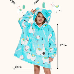 Alpaca Wearable Blanket Hoodie for Kids