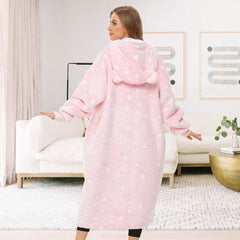 Luminous Pink Extra-Long Blanket Hoodie