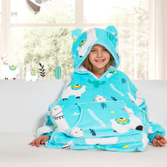 Alpaca Wearable Blanket Hoodie for Kids