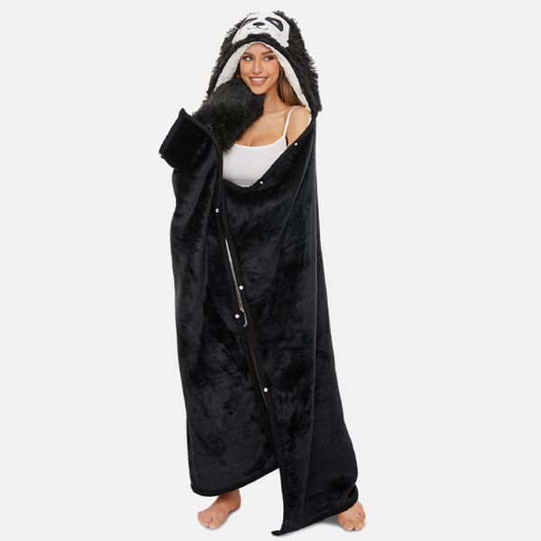 Panda Hooded Wearable Blanket