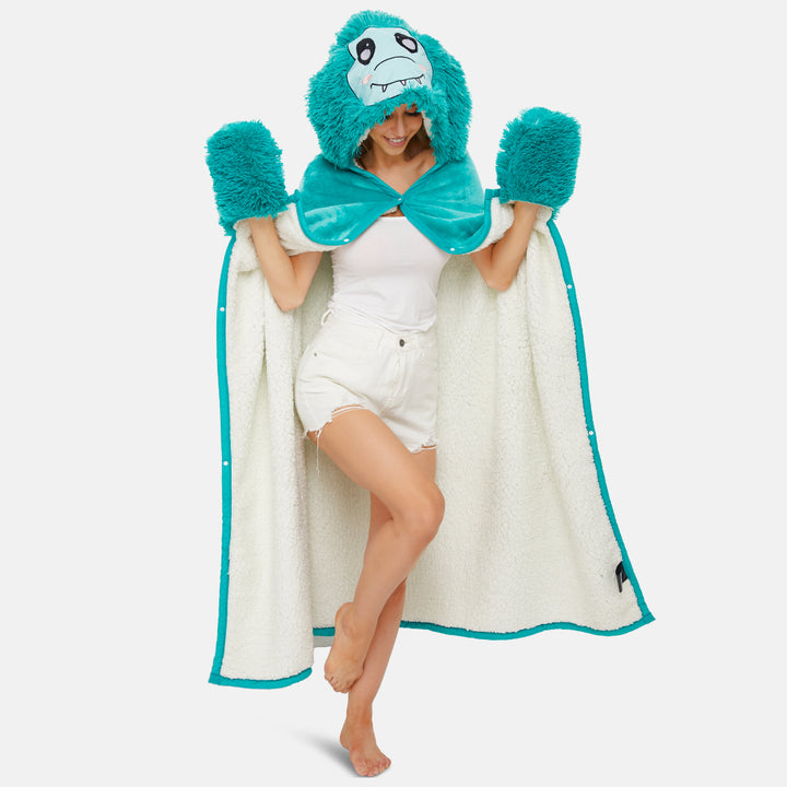[2-Pack] Animal Hooded Wearable Blanket