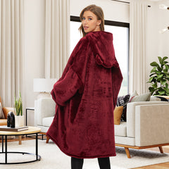Burgundy Blanket Hoodie