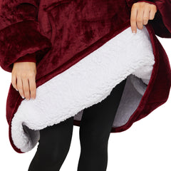 Burgundy Blanket Hoodie