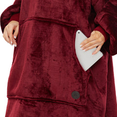 Burgundy Blanket Hoodie