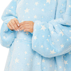 Luminous Blue Blanket Hoodie