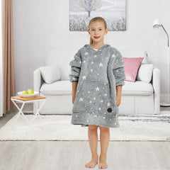 Luminous Star Wearable Blanket Hoodie for Kids, Glow in the Dark