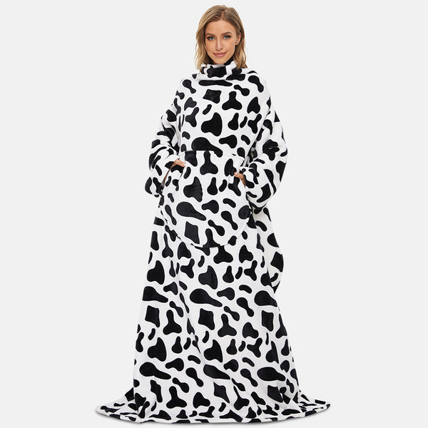 Cow TV Blanket With Arms, Sherpa Blanket