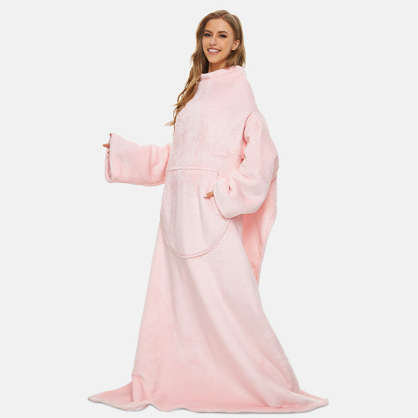 Pink TV Blanket With Arms, Fleece Blanket